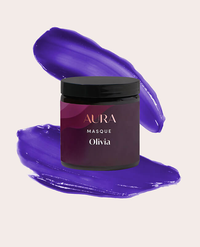 AURA personalized hair mask with purple toning pigment for blonde, gray and white hair