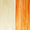 AURA roman copper hair mask before and after swatches on various blonde and brunette hair shades thumbnail