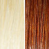 AURA chocolate hair mask before and after swatches on various blonde and brunette hair shades thumbnail