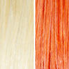 AURA intense copper hair mask before and after swatches on various blonde and brunette hair shades thumbnail