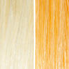 AURA golden copper hair mask before and after swatches on various blonde and brunette hair shades thumbnail