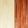 AURA golden mahogany hair mask before and after swatches on various blonde and brunette hair shades thumbnail