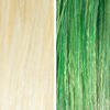 AURA baltic green hair mask before and after swatches on various blonde and brunette hair shades thumbnail