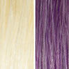 AURA french lavender hair mask before and after swatches on various blonde and brunette hair shades thumbnail