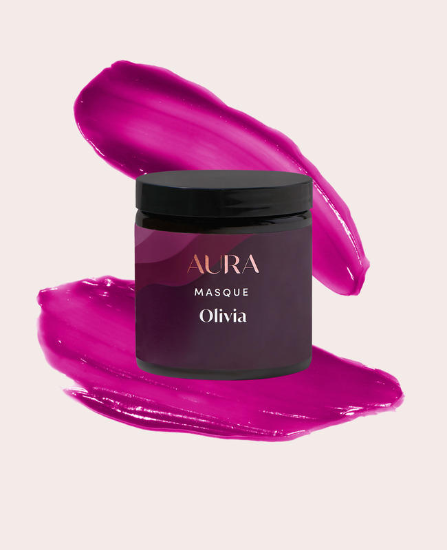 AURA personalized hair mask with monaco magenta pigment