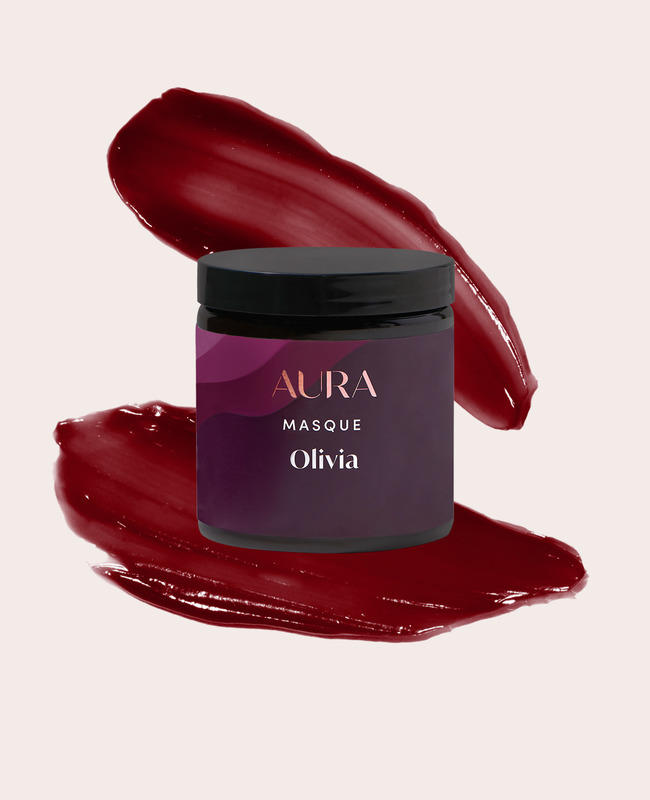 AURA personalized hair mask with mahogany red pigment