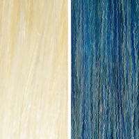 AURA california indigo hair mask before and after swatches on various blonde and brunette hair shades thumbnail