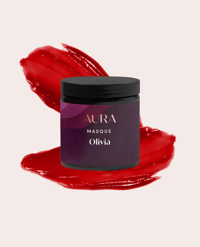 AURA personalized hair mask with red copper pigment