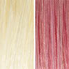AURA rose gold hair mask before and after swatches on various blonde and brunette hair shades thumbnail
