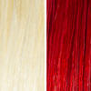 AURA red mahogany hair mask before and after swatches on various blonde and brunette hair shades thumbnail