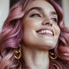 Female model with jaipur rose pigmented hair thumbnail