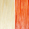 AURA saharan copper hair mask before and after swatches on various blonde and brunette hair shades thumbnail
