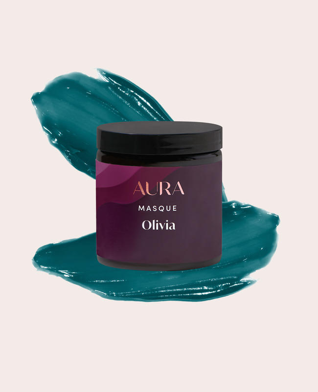AURA personalized hair mask with maldives teal pigment