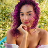 Female model with fuji fuchsia pigmented hair thumbnail