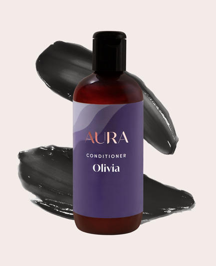 AURA personalized conditioner with neutralizing pigment for dark brunette to black hair