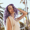Woman with purple hair color thumbnail
