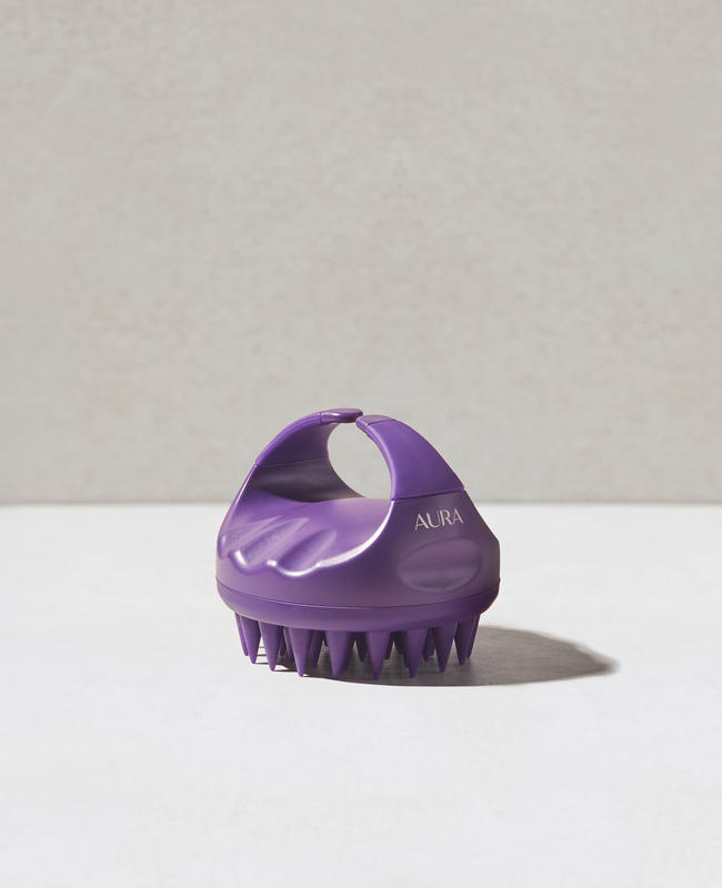 Purple scalp massager